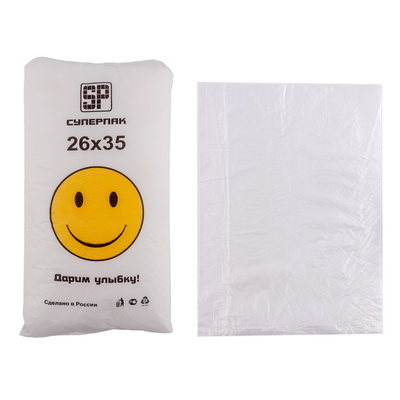 Пакет фасовочный 260х350 мм 500 шт 9 мкм суперпрочный ПРОЗРАЧНЫЙ в евроблоке