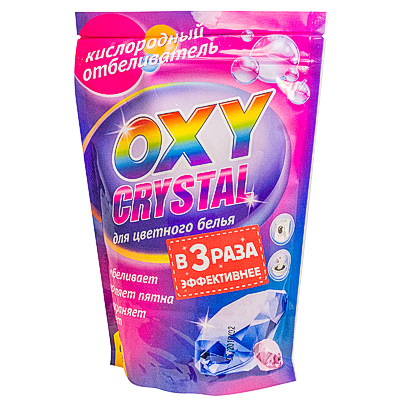 Отбеливатель порошковый   600г для цветного белья OXY CRISTAL   ''GF''   1/16