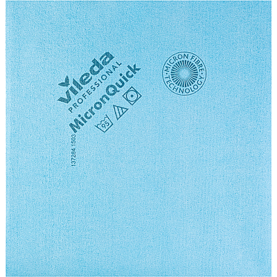 Салфетка микроволоконная (микрофибра) ДхШ 400х380 мм МИКРОНКВИК ГОЛУБАЯ ''VILEDA'' 1/5/100