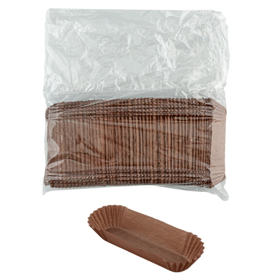 Бумага (тарталетка) 28х110х26 мм 1000 шт/уп овальная КОРИЧНЕВАЯ