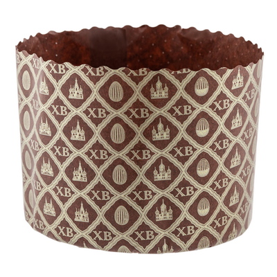 Форма бумажная КУЛИЧ 300г Н85хD110 мм круглая БУМАЖНАЯ КОРИЧНЕВАЯ 1/2200