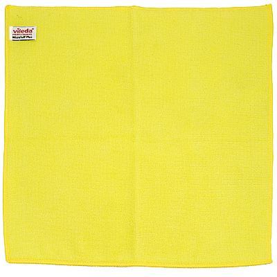 Салфетка микроволоконная (микрофибра) ДхШ 380х380 мм МИКРОТАФФ ПЛЮС ЖЕЛТАЯ ''VILEDA'' 1/5/100