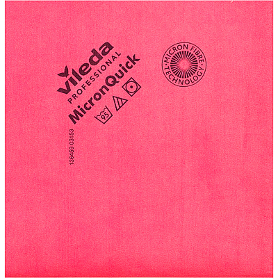 Салфетка микроволоконная (микрофибра) ДхШ 400х380 мм МИКРОНКВИК ЗЕЛЕНАЯ ''VILEDA'' 1/5/100