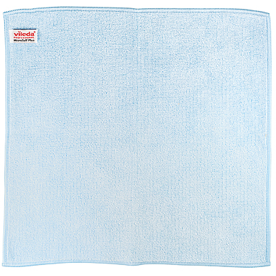 Салфетка микроволоконная (микрофибра) ДхШ 380х380 мм МИКРОТАФФ ПЛЮС ГОЛУБАЯ ''VILEDA'' 1/5/100